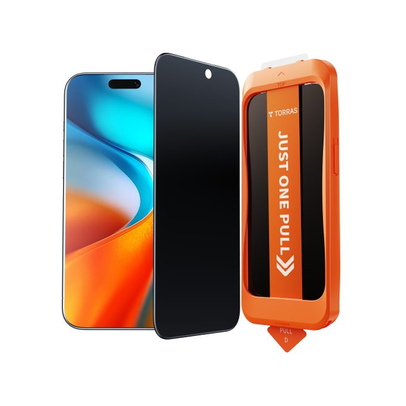  TORRAS Install Master Privacy Screen Protector for iPhone 17