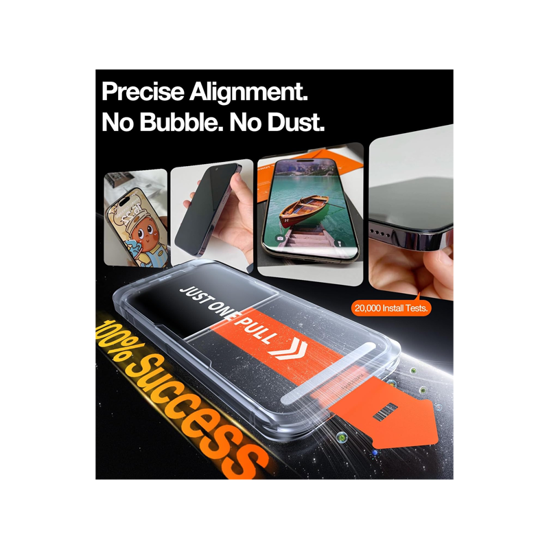  TORRAS Install Master Privacy Screen Protector for iPhone 17