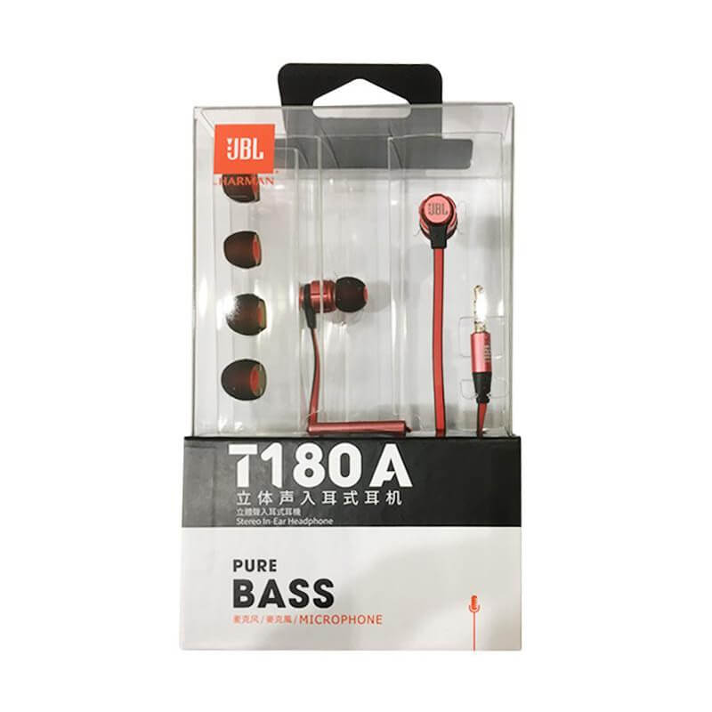 JBL T180A Pure Bass Stereo In-ear Headphones