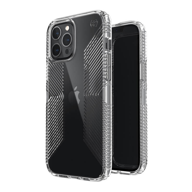 Speck iPhone 12 Pro Max Case Presidio Perfect-Clear with Grips