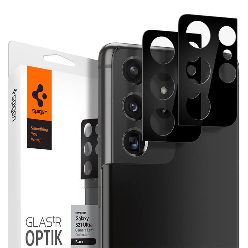 Spigen Galaxy S21 Ultra Camera Lens Protector Optik GLAS.tR Slim 2PCS