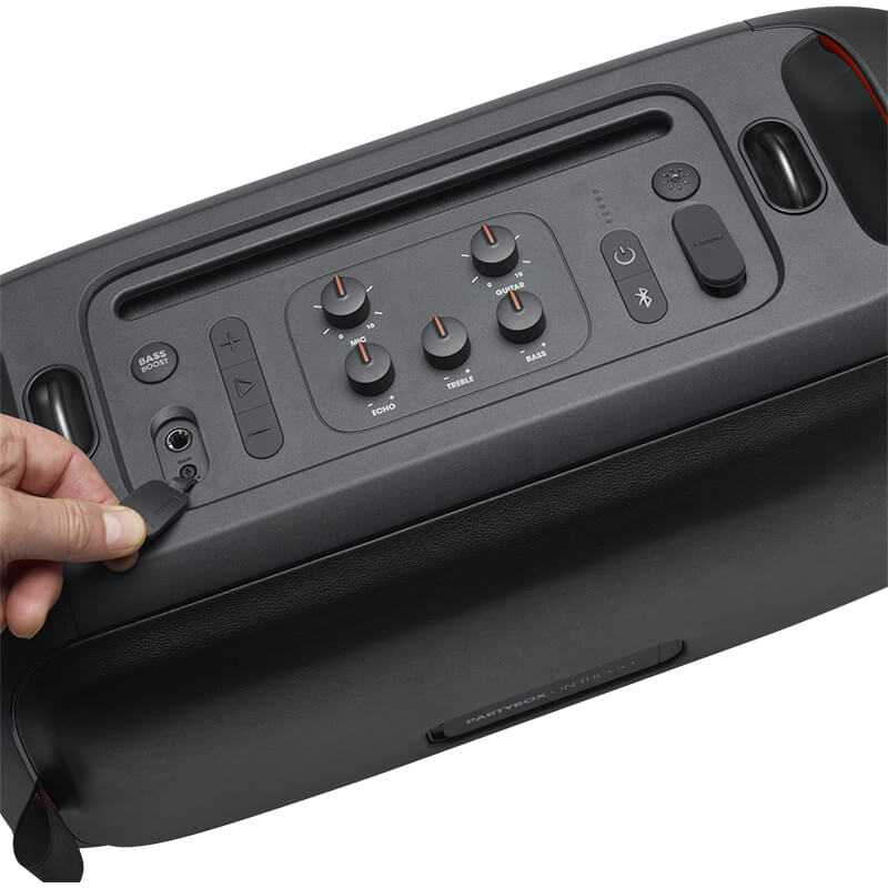 JBL PartyBox On-The-Go Portable Party Speaker and Wireless Microphone