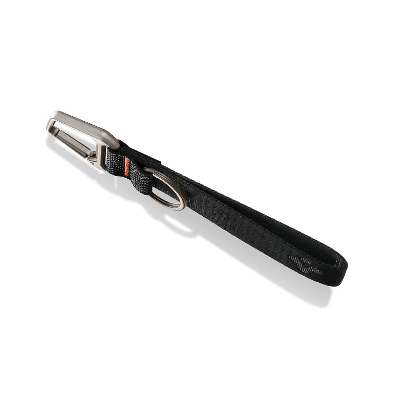 Carabiner Black Strap with Key Ring