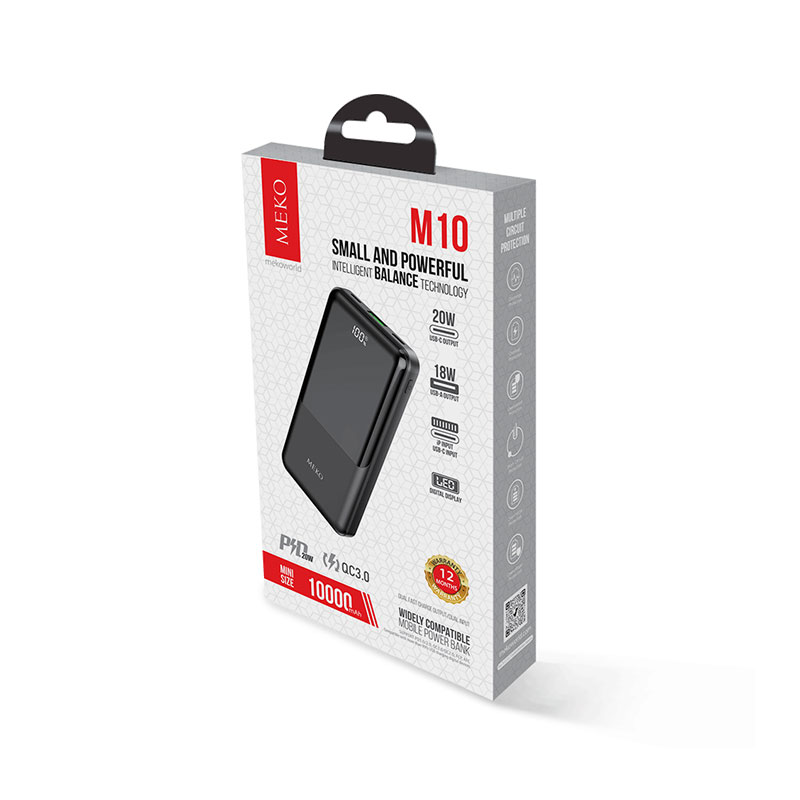 Meko M10 PD 20W QC3.0 Dual Fast Charge 10000mAh Power Bank